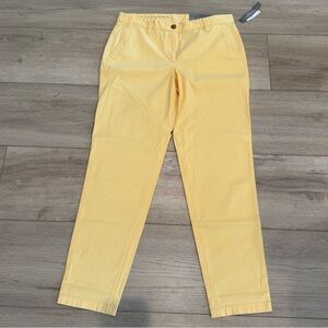 Talbots Relax Ankle‎ Length Cotton Stretch Girlfriend Chinos Butter Yellow 6 NEW